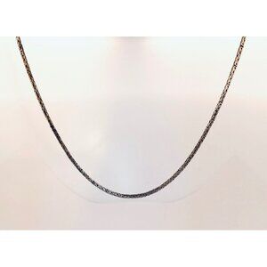 Estate 925 Sterling Silver Byzantine Necklace 25” 2.6mm Vintage Chain